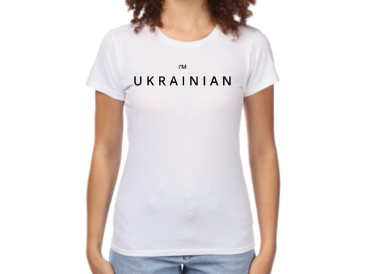 ПЕРЕДЗАМОВЛЕННЯ жіноча футболка з принтом I'M UKRAINIAN