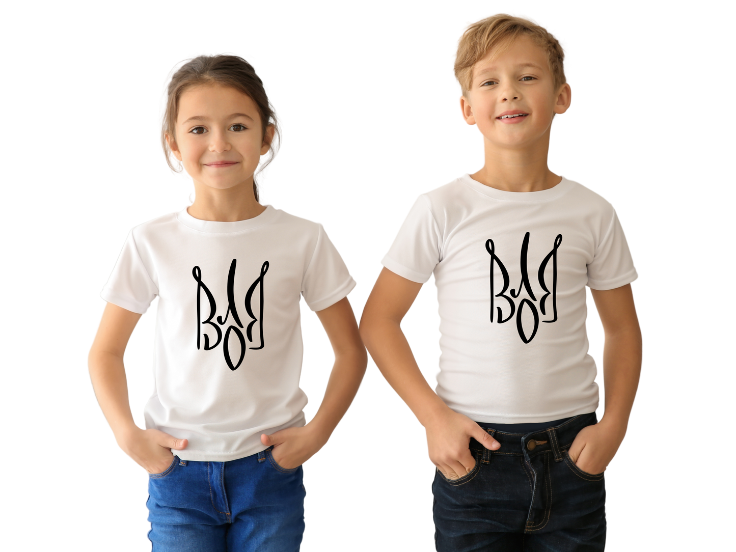 PRE-ORDER Youth T-shirt with the print trident Ukrainian coat of arms / gerb (volia)