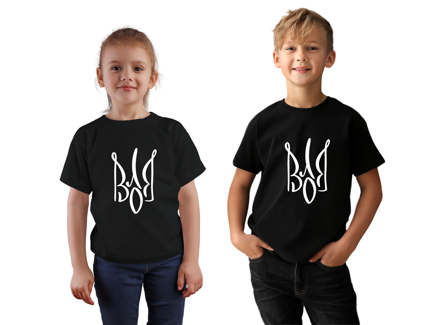PRE-ORDER Youth T-shirt with the print trident Ukrainian coat of arms / gerb (volia)