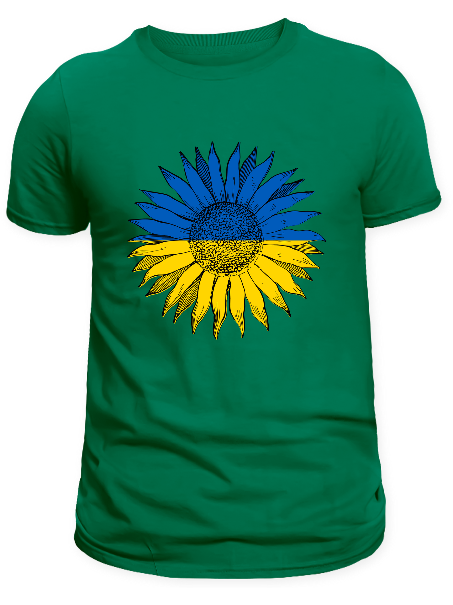 PRE-ORDER Adult T-shirt with the print Blue and Yellow Sunflower