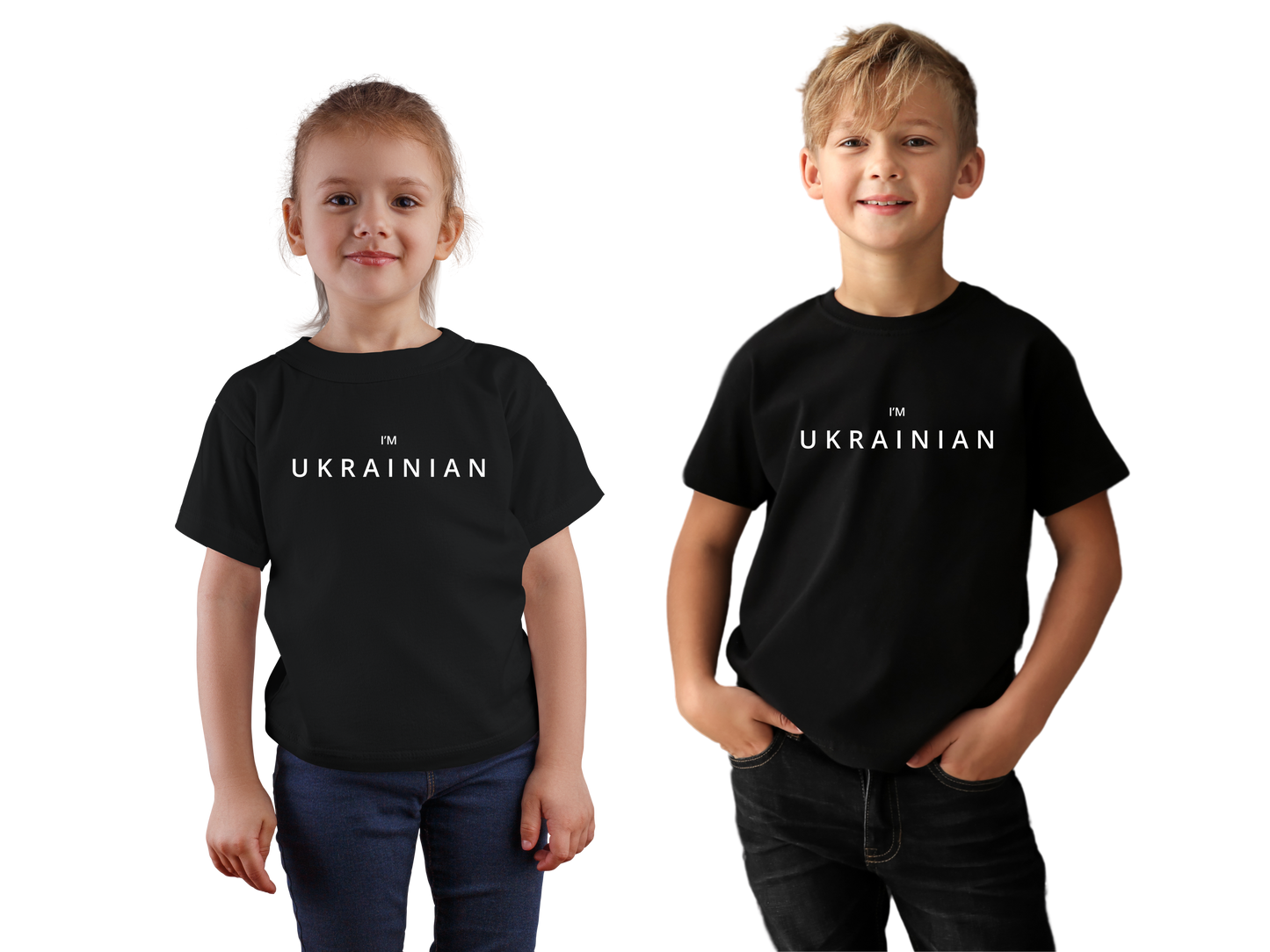 PRE-ORDER Youth T-shirt with the print I'M UKRAINIAN