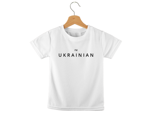 PRE-ORDER Toddler T-shirt with the print I'M UKRAINIAN